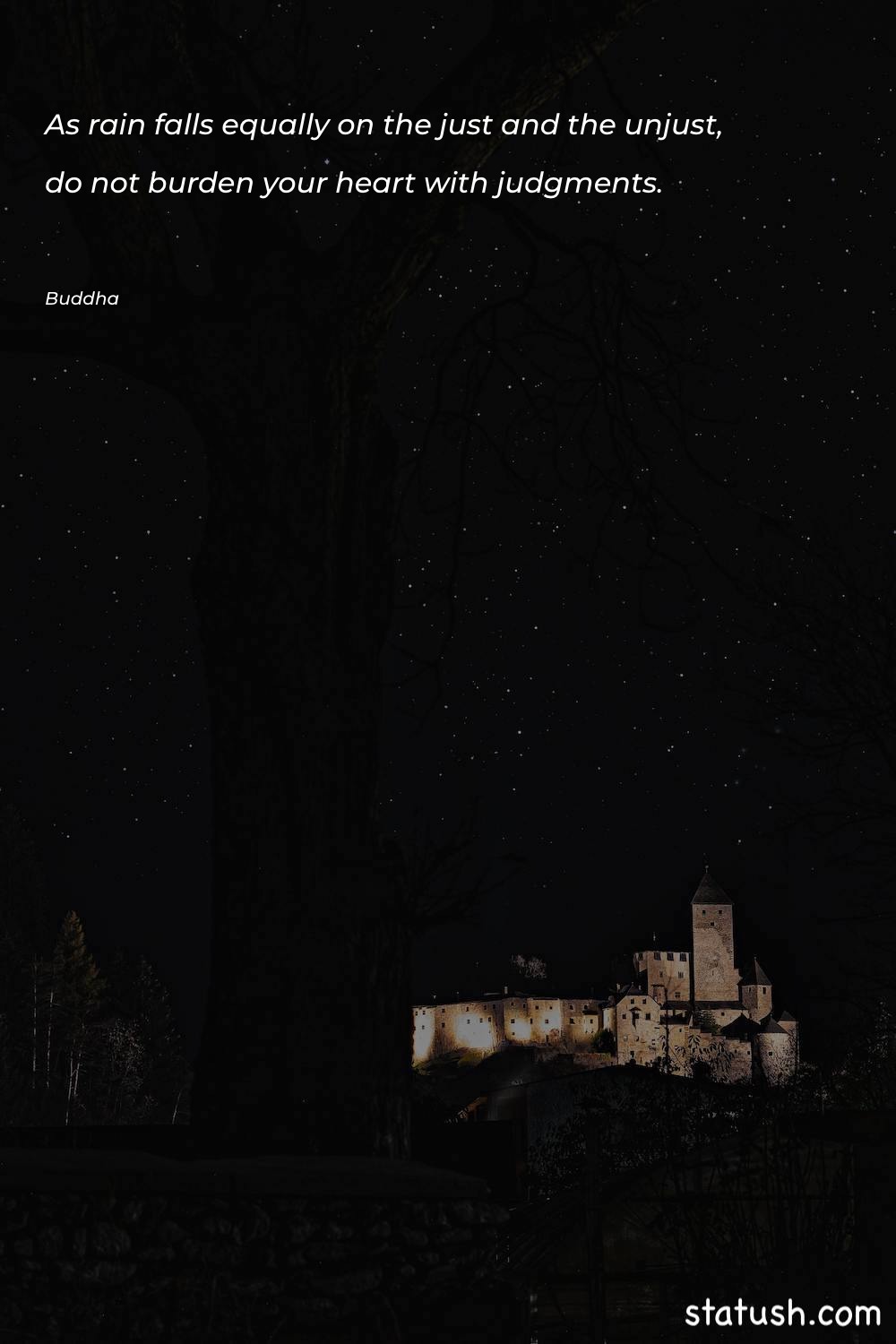 As rain falls equally on