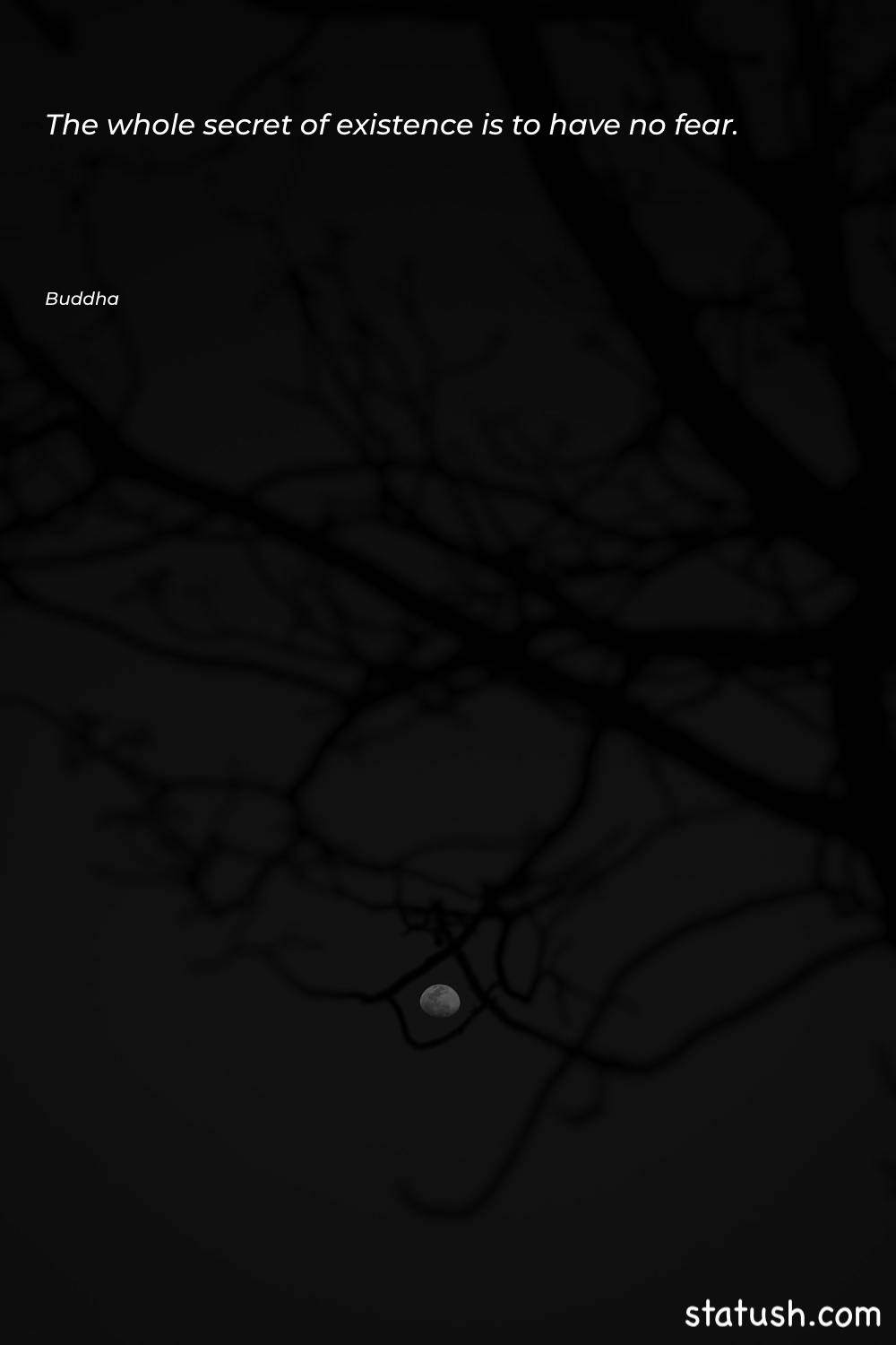 The whole secret of existence