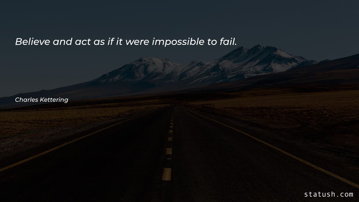 Believe and act as if