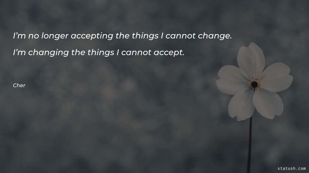 I’m no longer accepting the