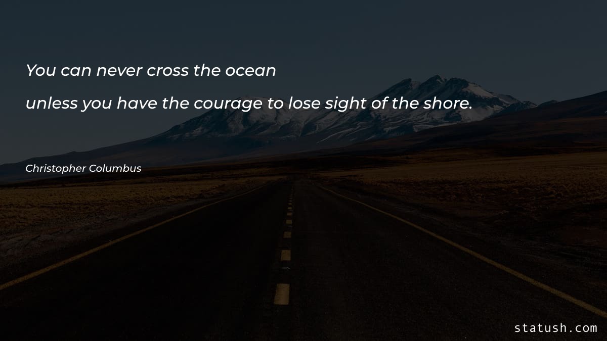 You can never cross the - Motivational Quotes at statush.com