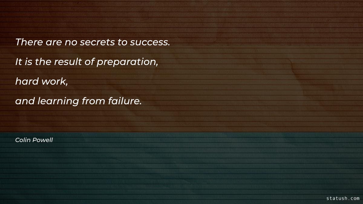 There are no secrets to