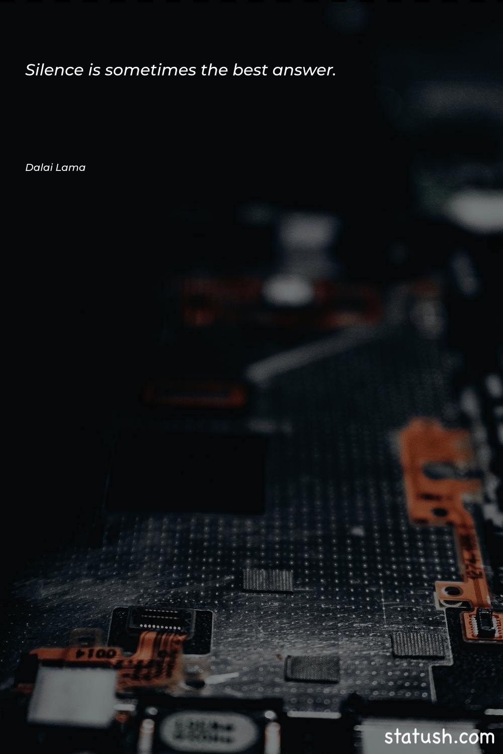 Silence is sometimes the best Intelligence Quotes at statush.com