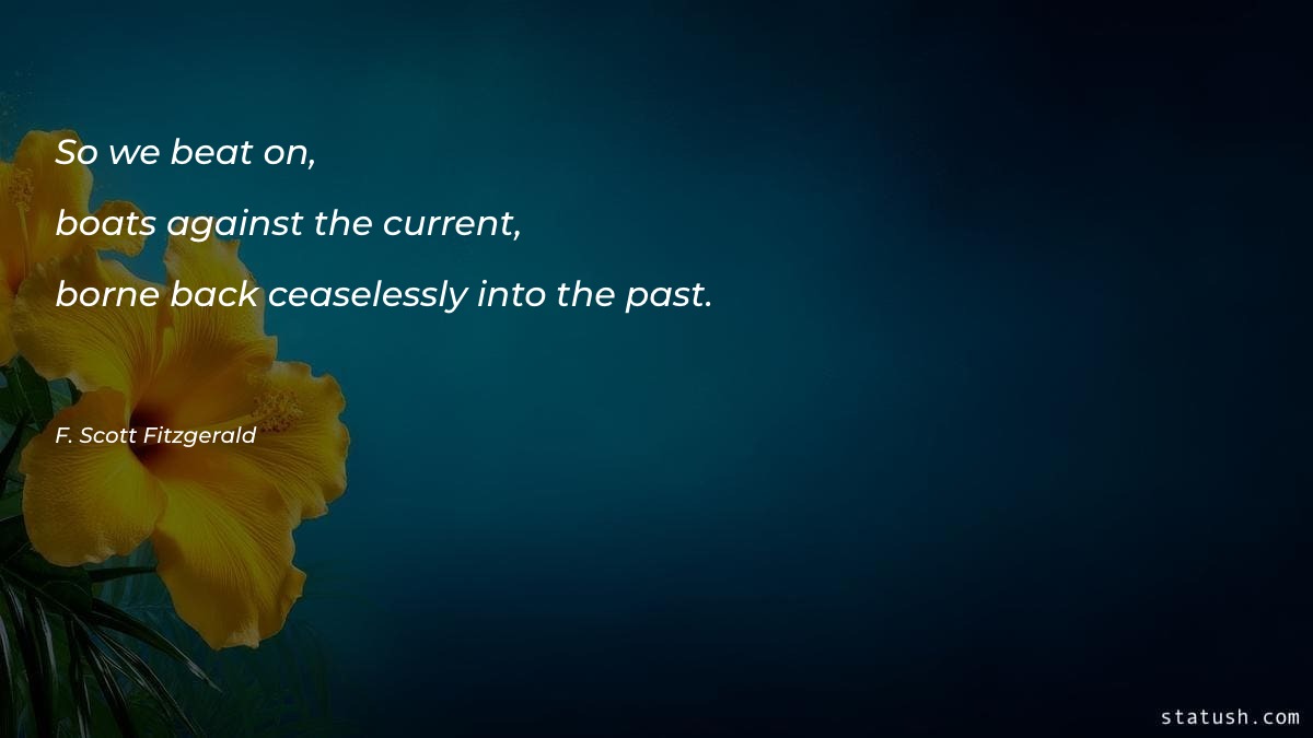 So we beat on, boats