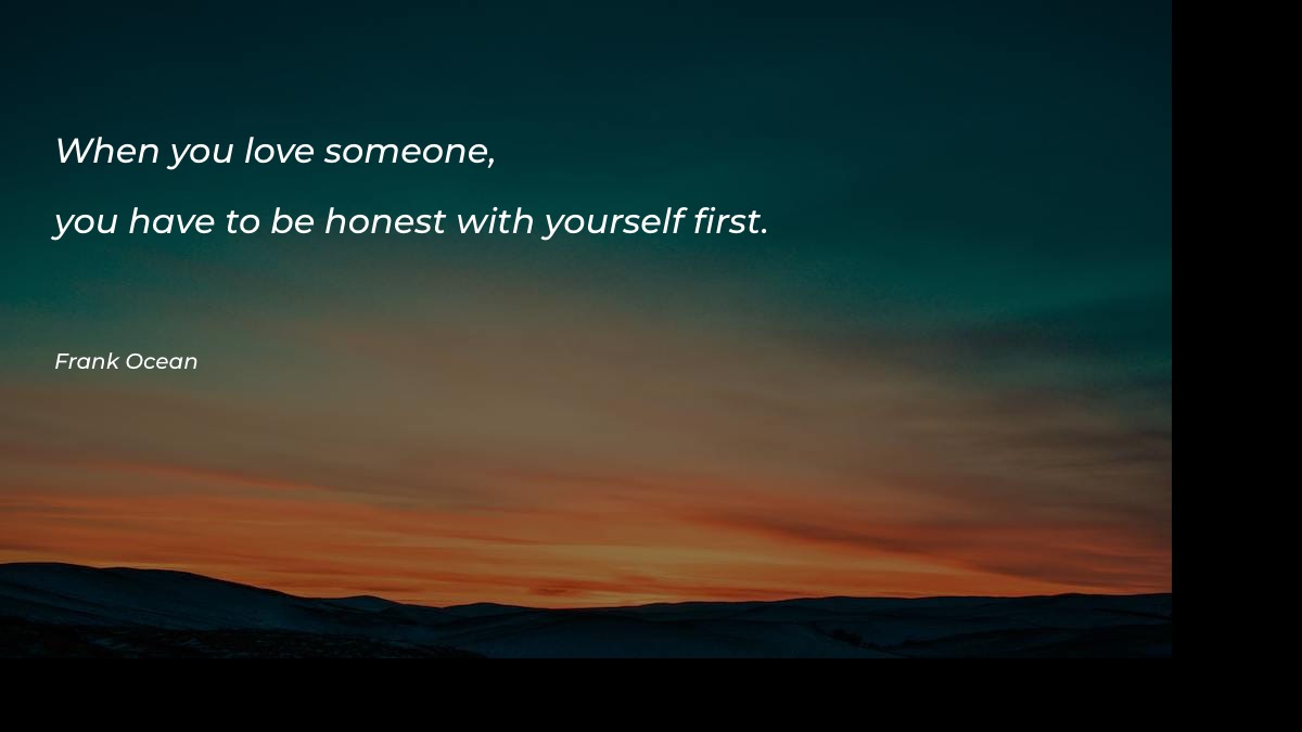 When you love someone, you