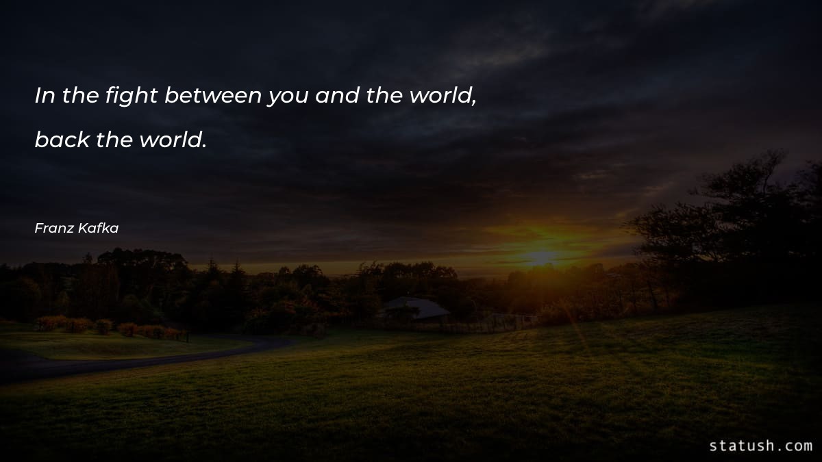 In the fight between you Motivational Quotes at statush.com