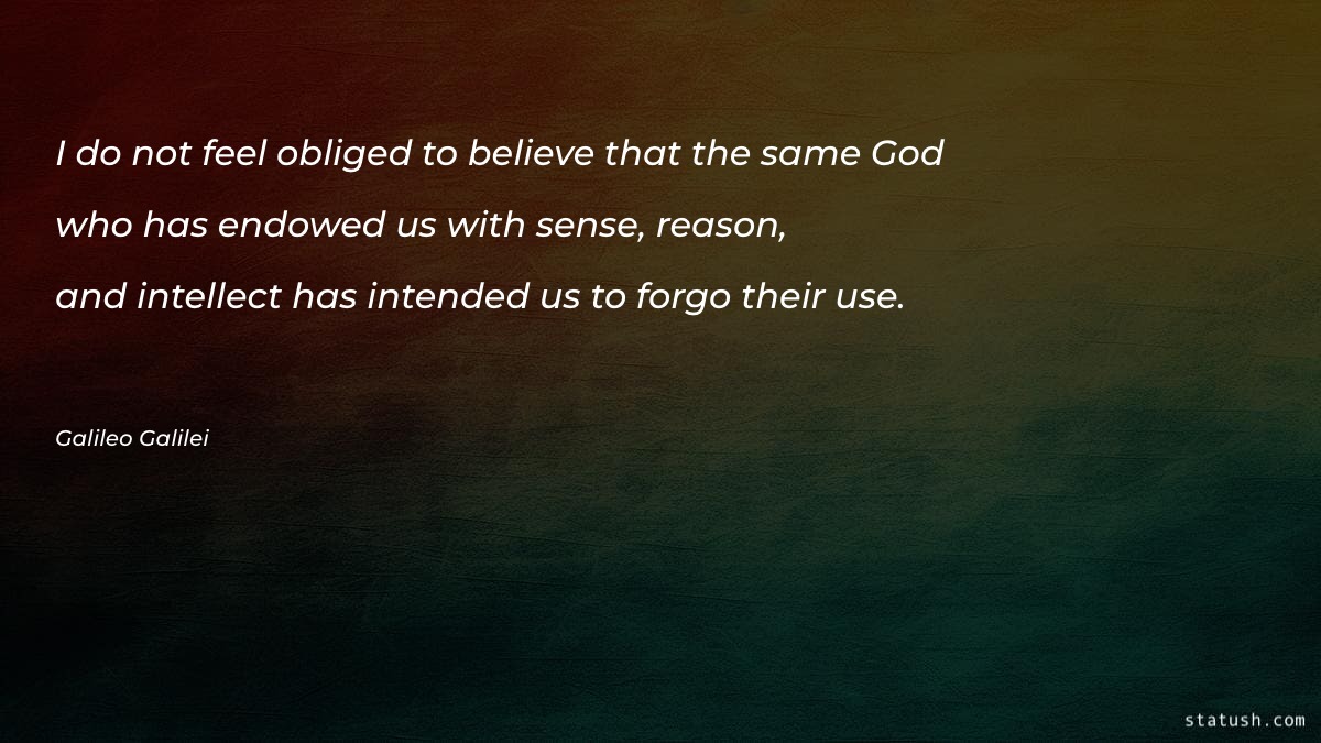 I do not feel obliged