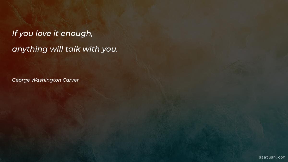 If you love it enough - Motivational Quotes at statush.com