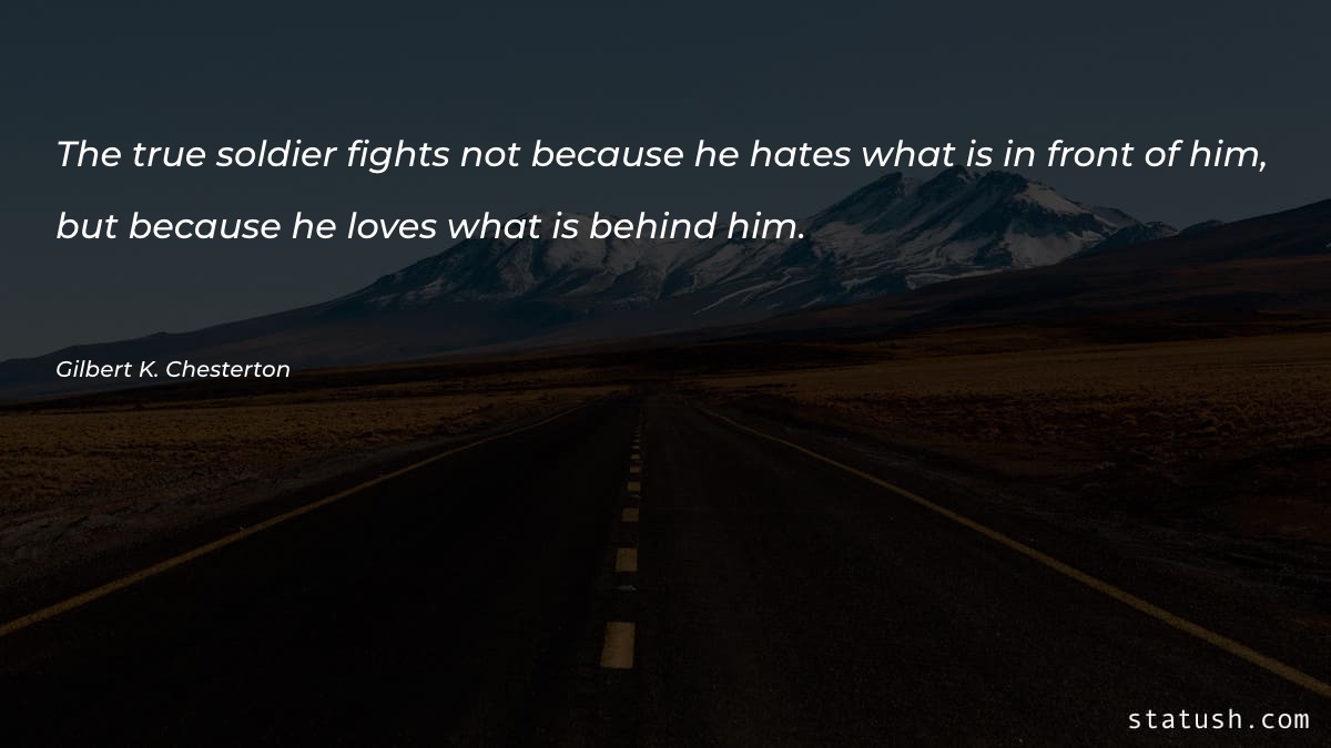 The true soldier fights not Motivational Quotes at statush.com