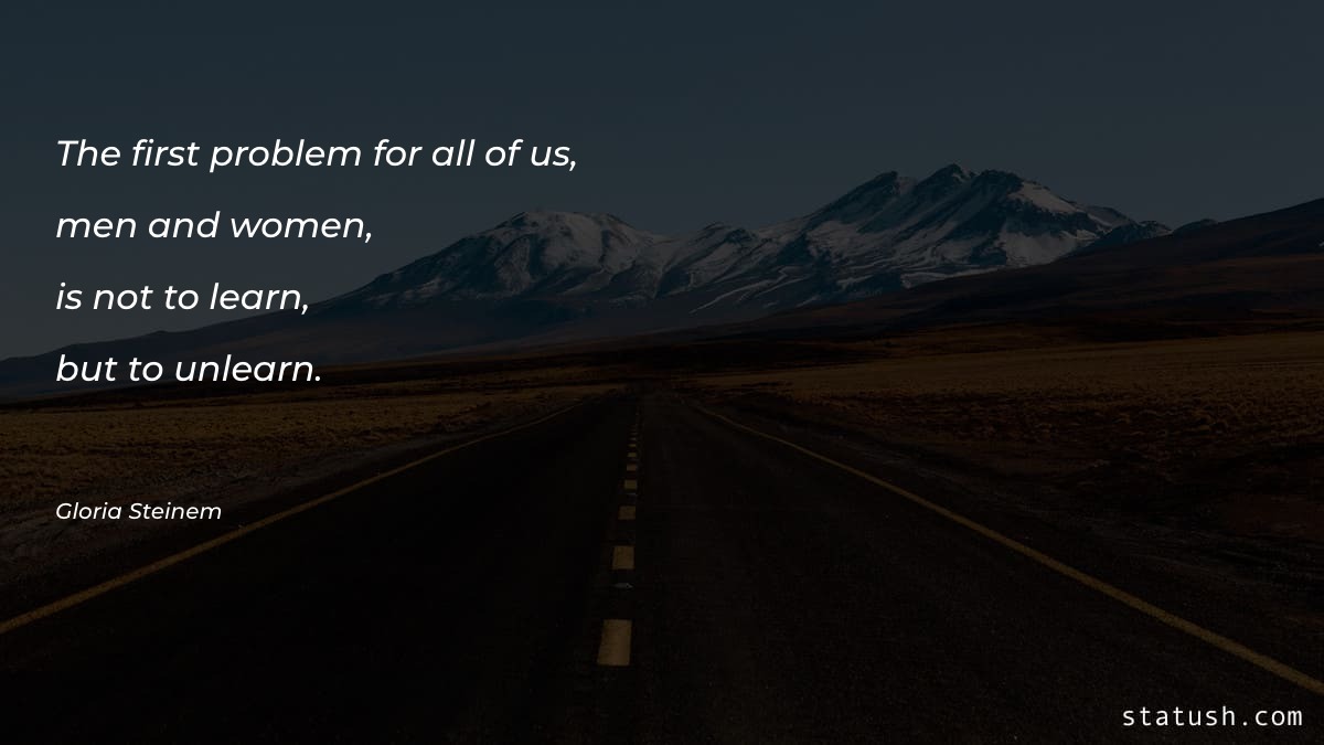 The first problem for all - Motivational Quotes at statush.com