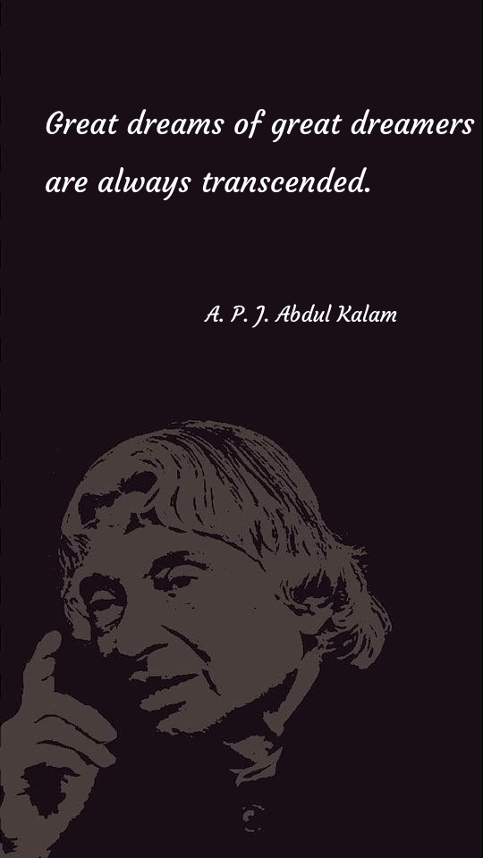 Great dreams of great dreamers are always transcended - Dreams Quotes at statush.com