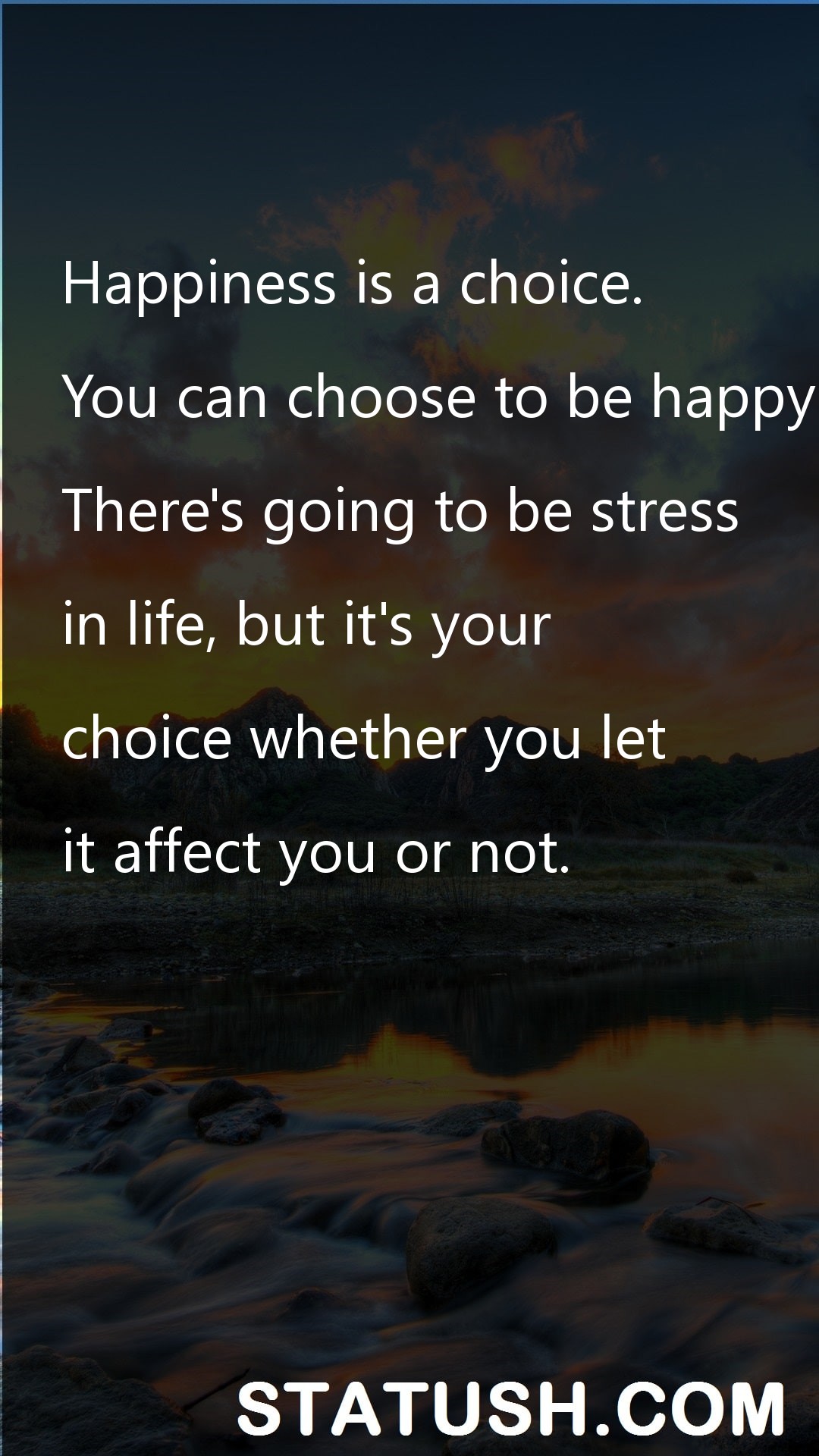 Happiness is a choice - Life Quotes at statush.com