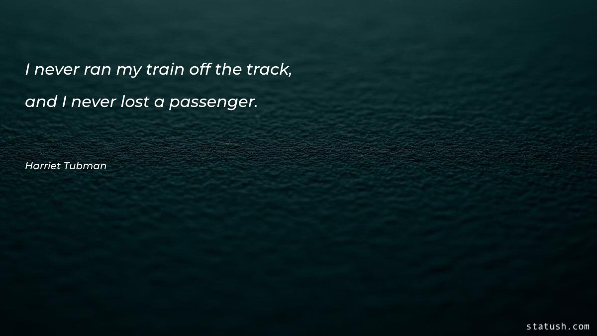 I never ran my train Motivational Quotes at statush.com