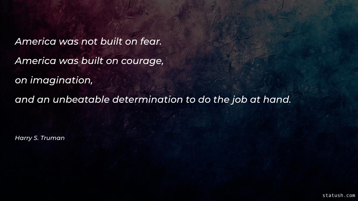 America was not built on