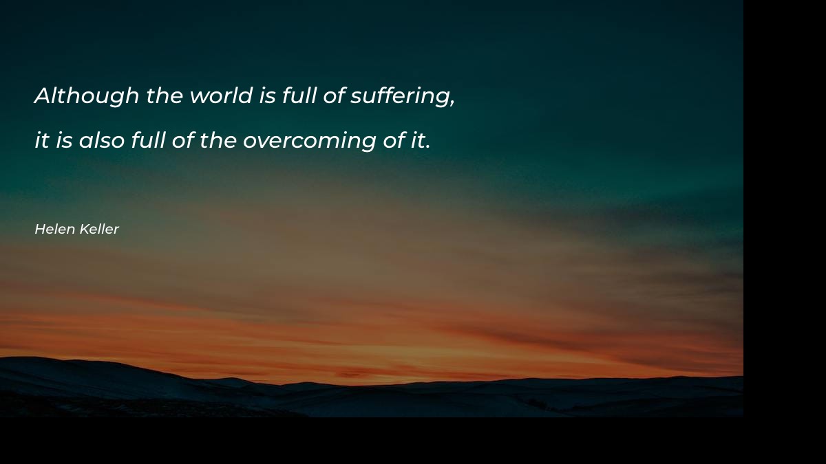 Although the world is full