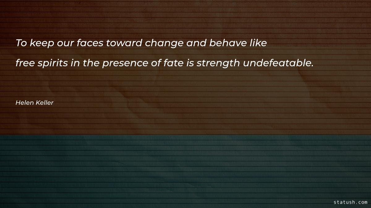 To keep our faces toward