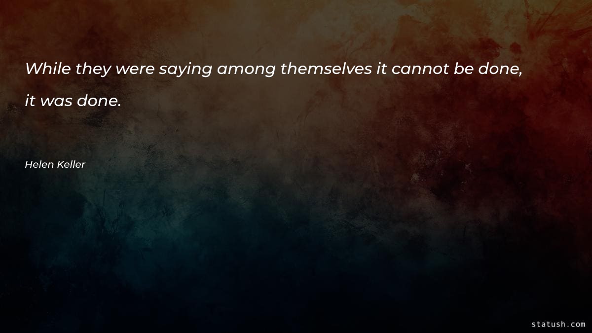 While they were saying among