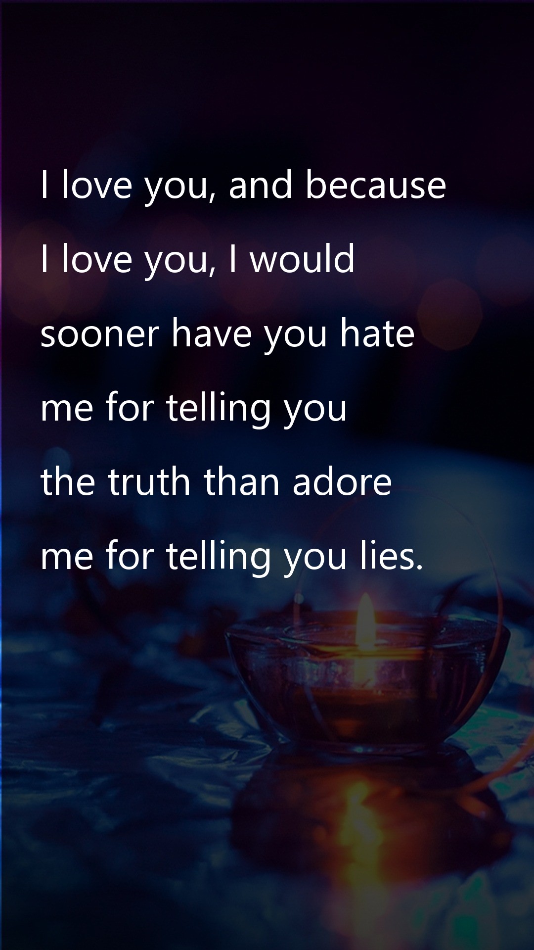 I love you and because - Truth Quotes at statush.com