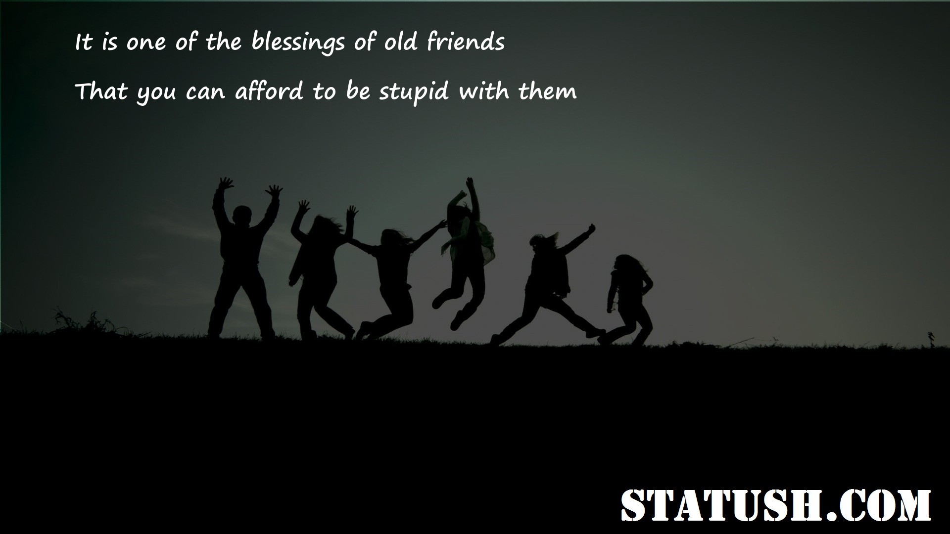It is one of the blessings of old friends Friendship Quotes at statush.com