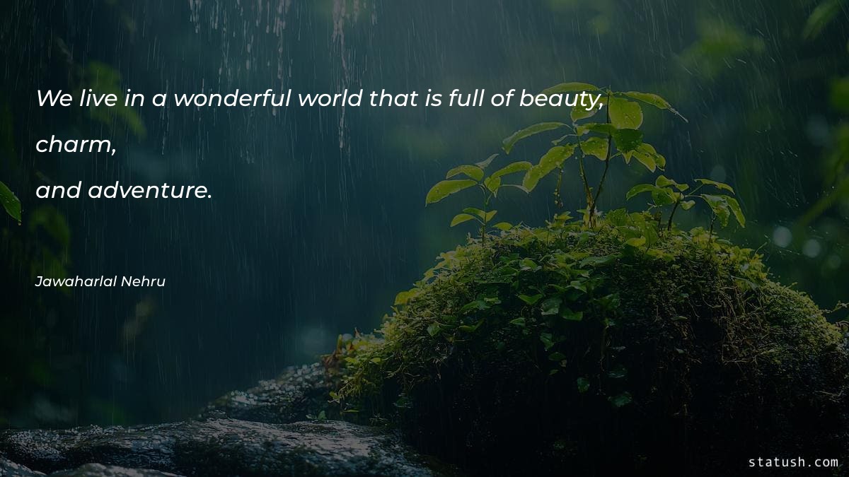 We live in a wonderful - Motivational Quotes at statush.com