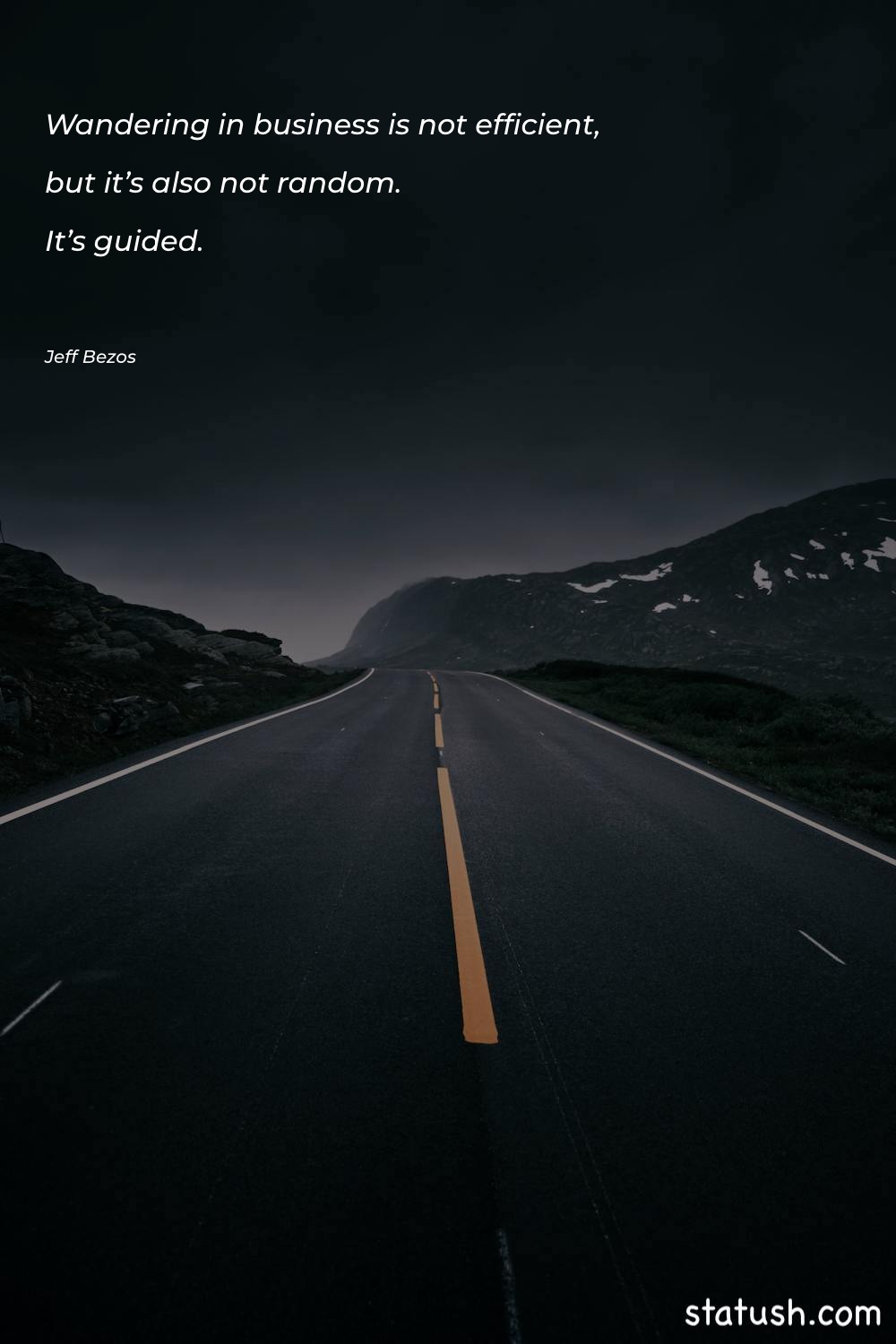 Wandering in business is not Motivational Quotes at statush.com