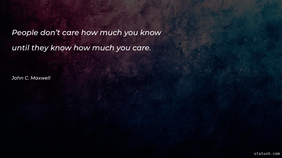 People don’t care how much