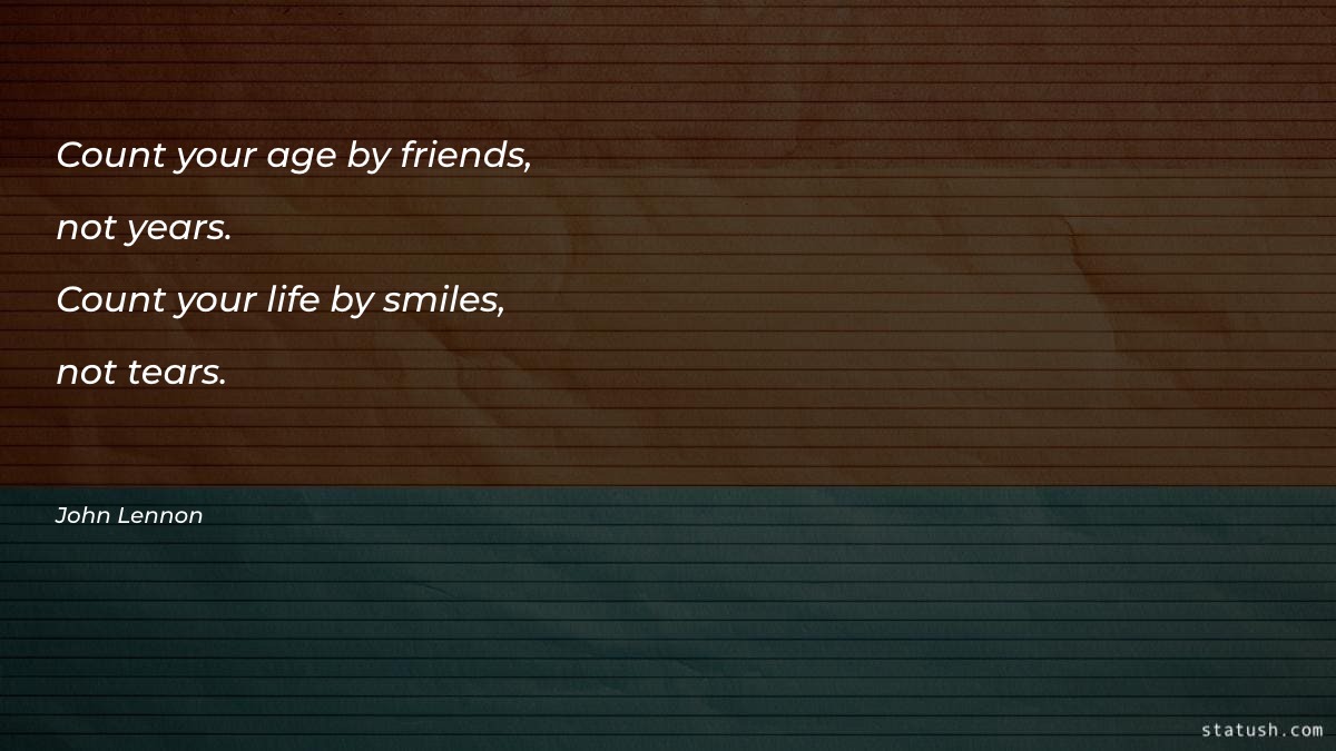 Count your age by friends