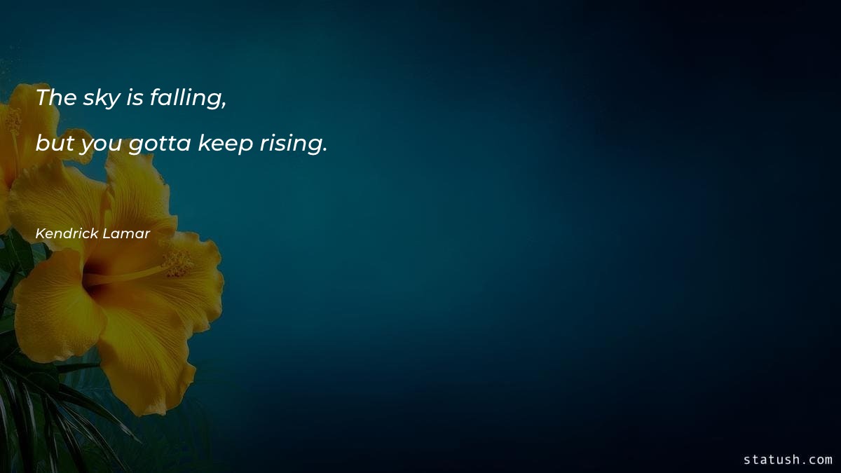 The sky is falling, but