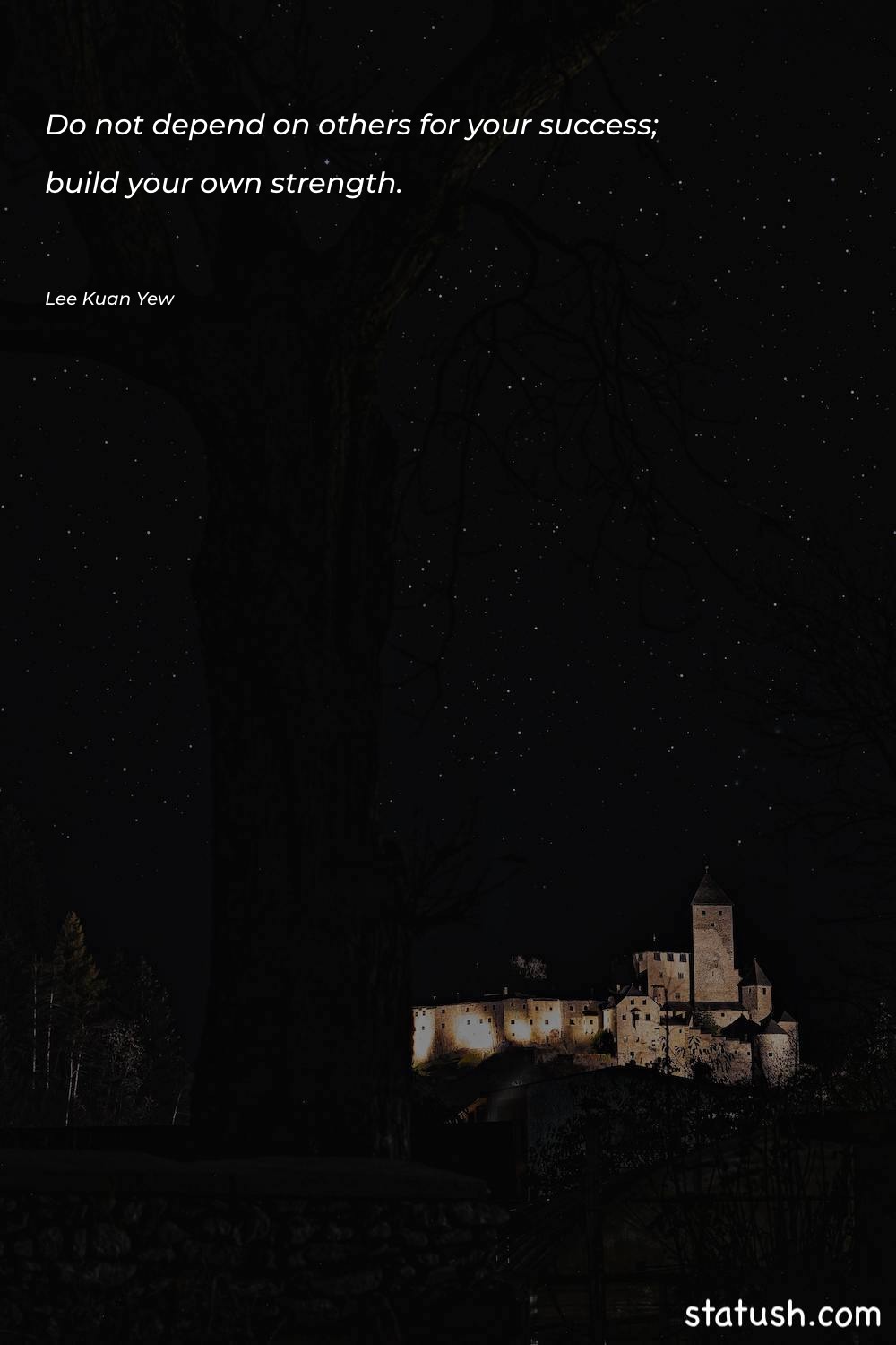 Do not depend on others - Success Quotes at statush.com