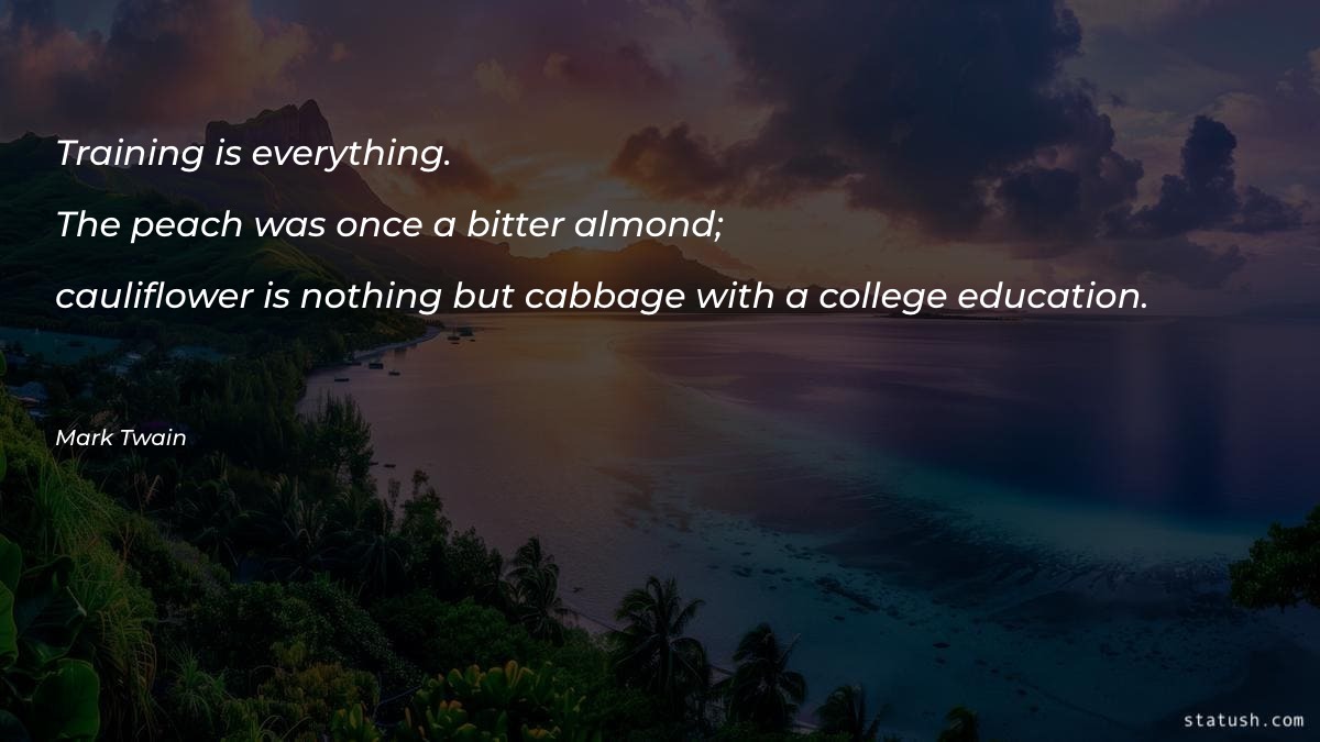 Training is everything - Motivational Quotes at statush.com