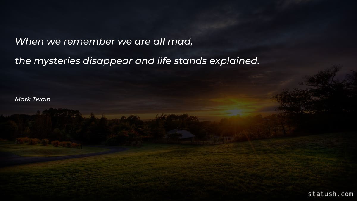 When we remember we are all mad - Motivational Quotes at statush.com