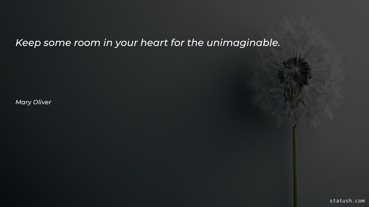 Keep some room in your