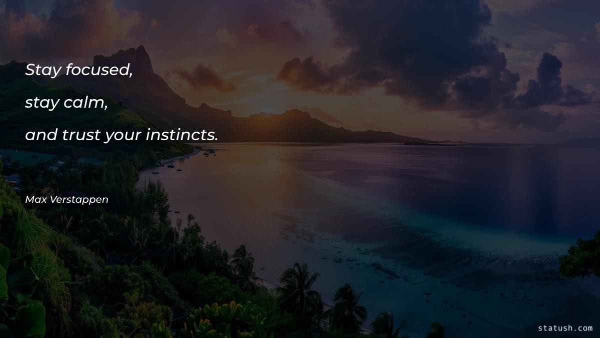 Stay focused, stay calm, and Motivational Quotes at statush.com