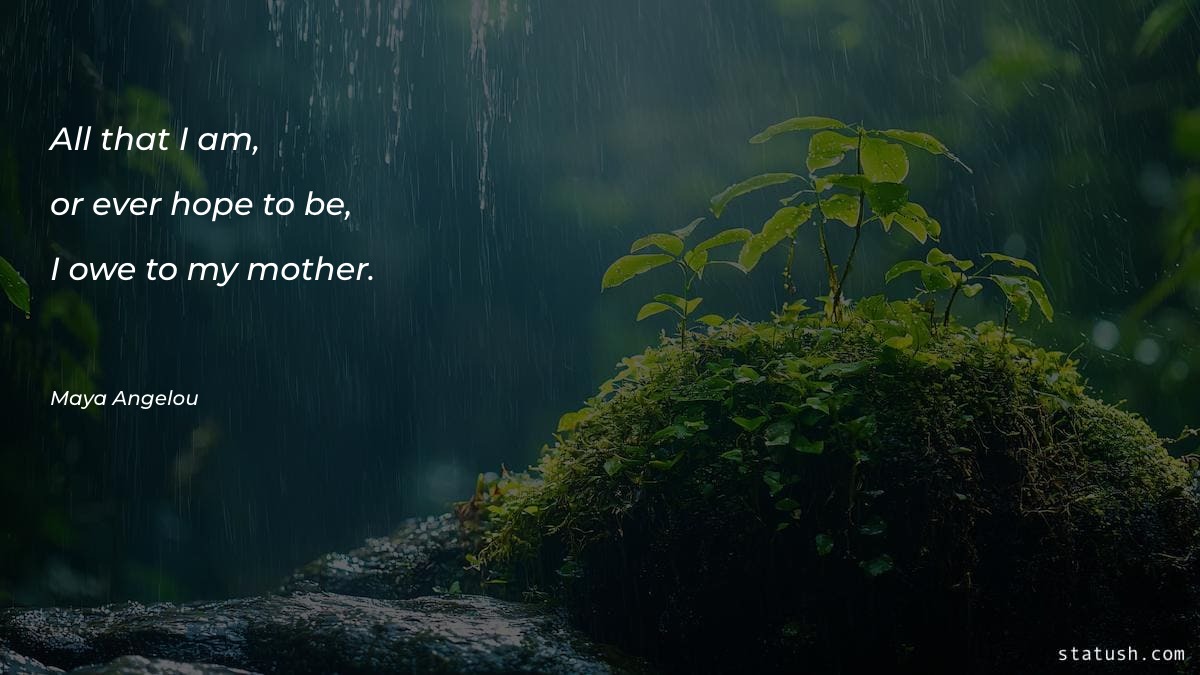 All that I am, or - Mother's Day Quotes at statush.com