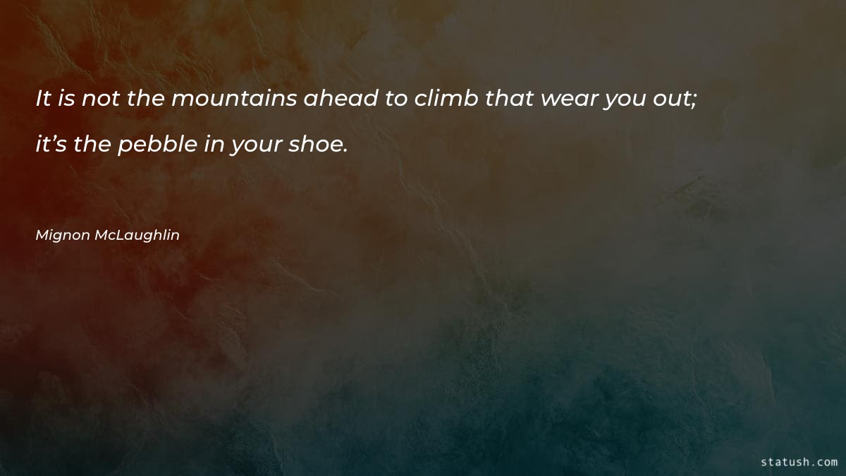 It is not the mountains