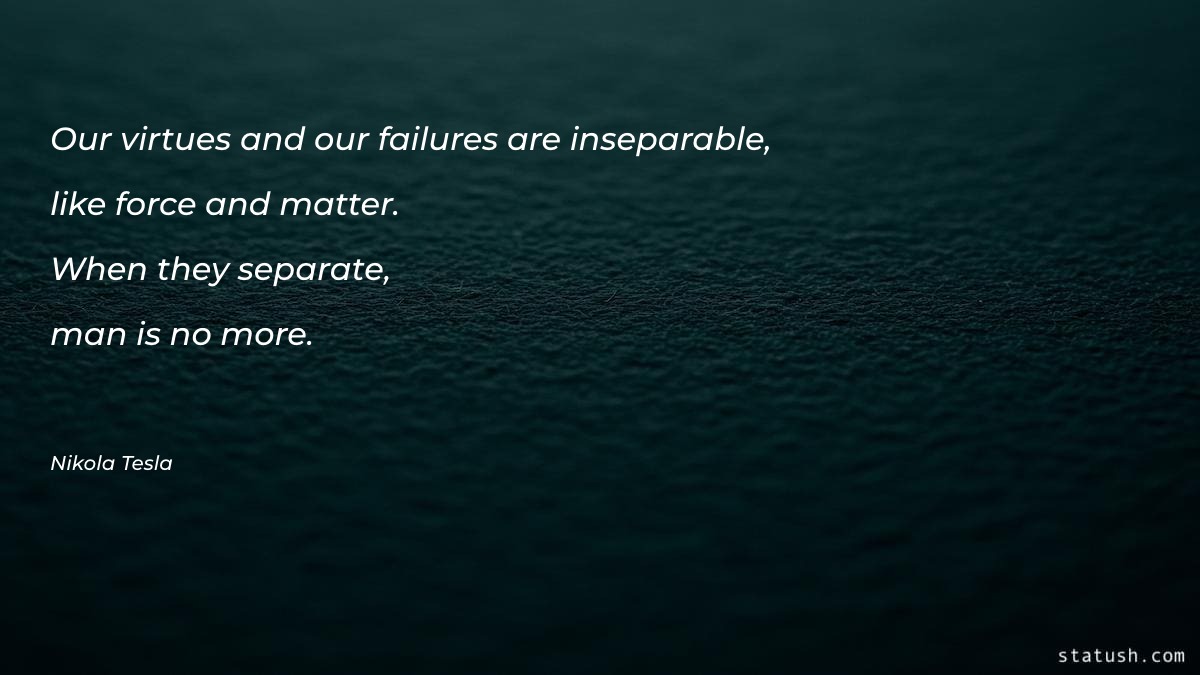 Our virtues and our failures - Failure Quotes at statush.com