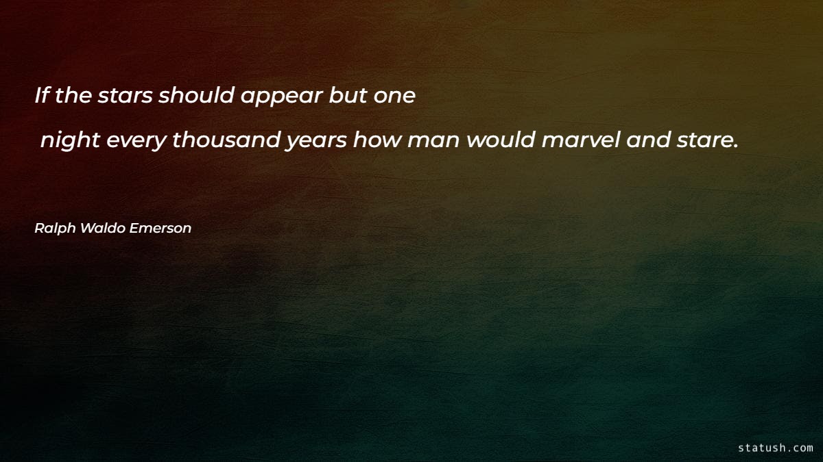 If the stars should appear but one night Motivational Quotes at statush.com