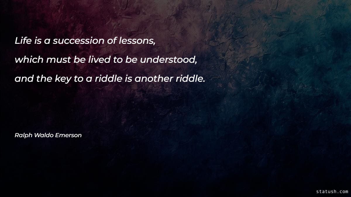 Life is a succession of lessons Motivational Quotes at statush.com