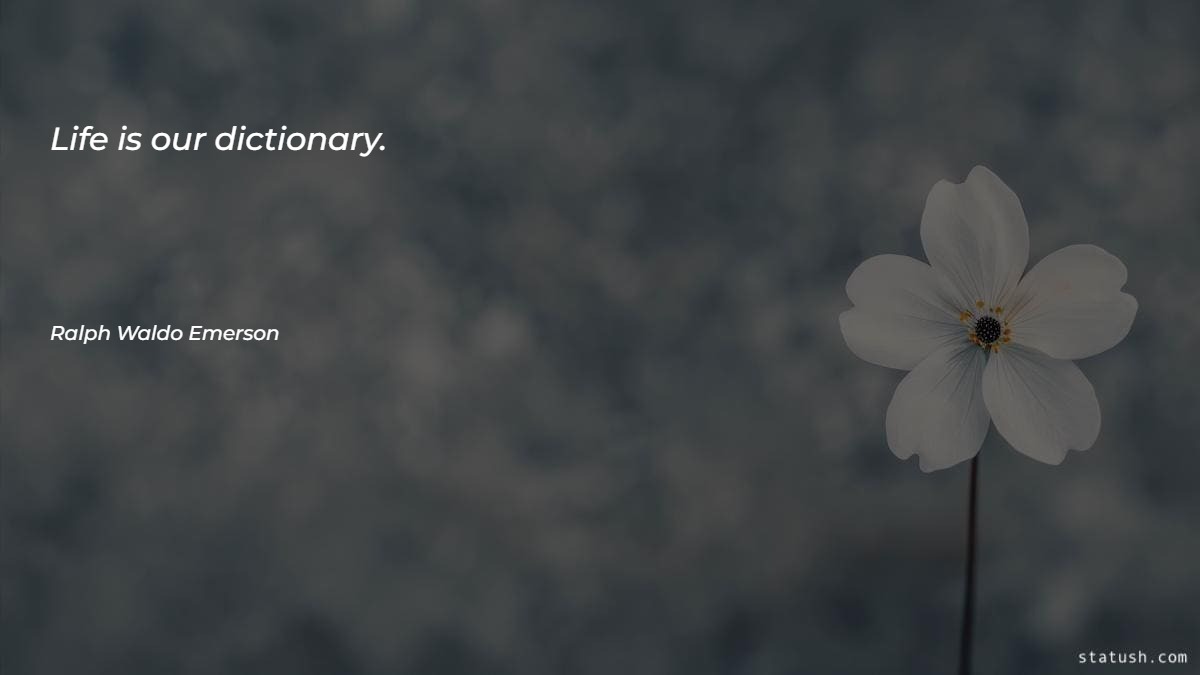 Life is our dictionary - Motivational Quotes at statush.com