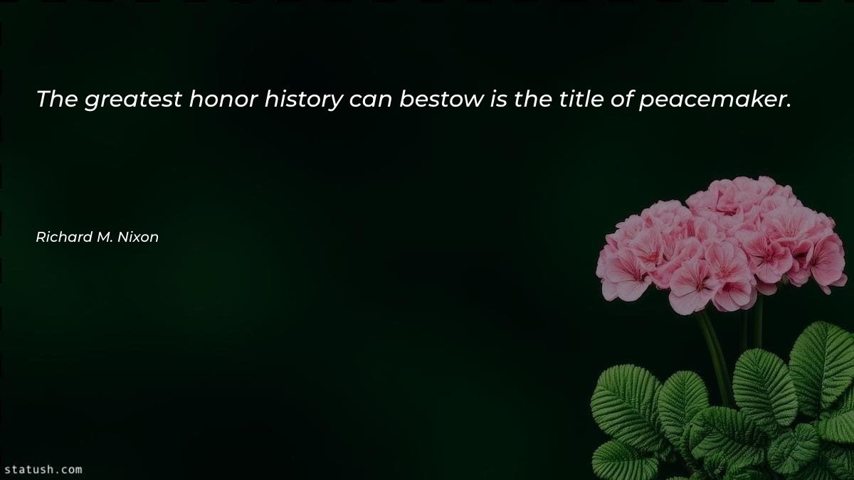 The greatest honor history can