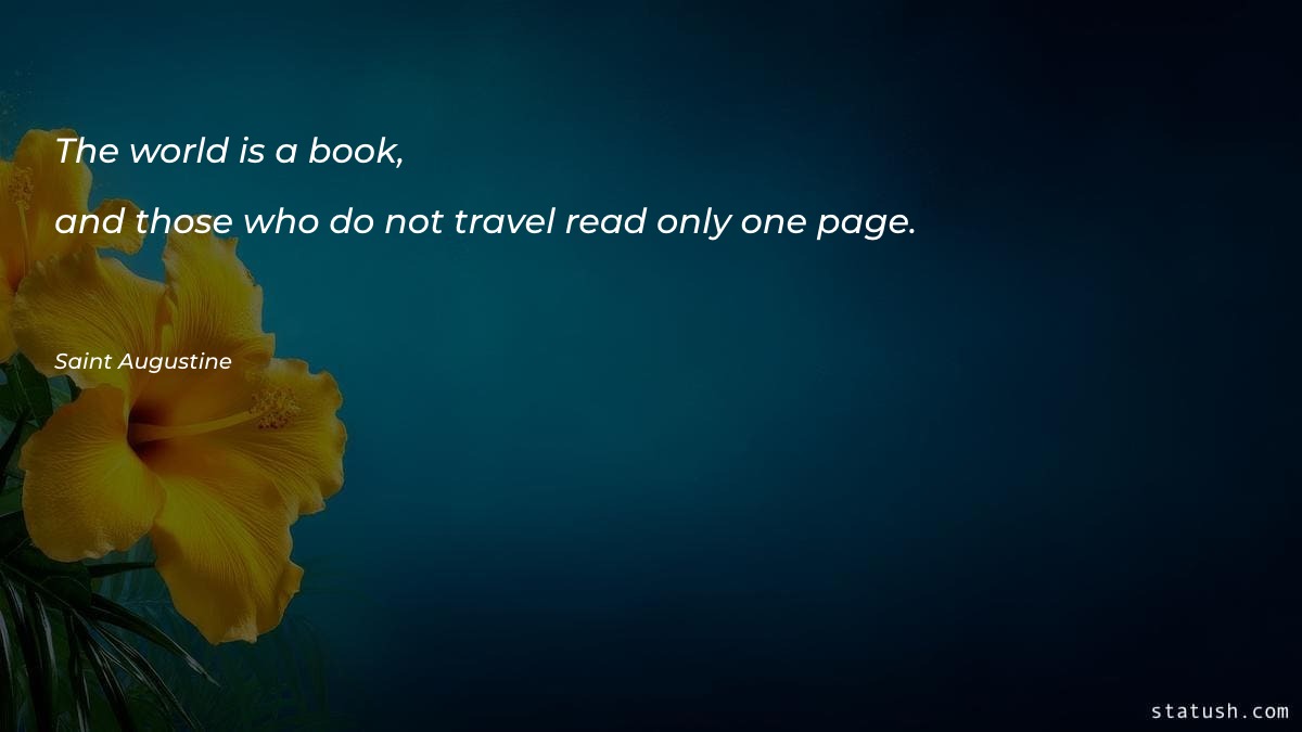 The world is a book - Travel Quotes at statush.com