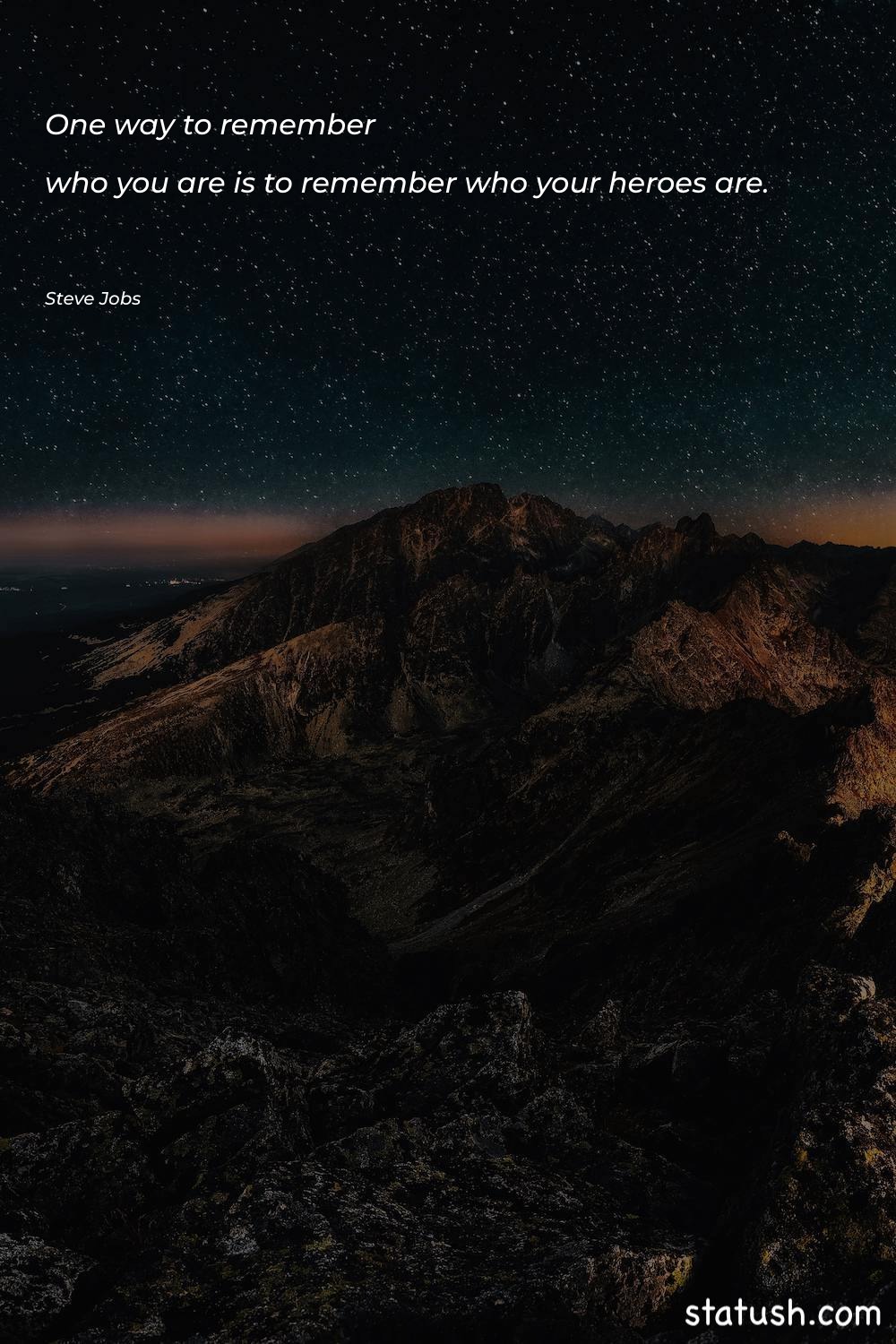 One way to remember who