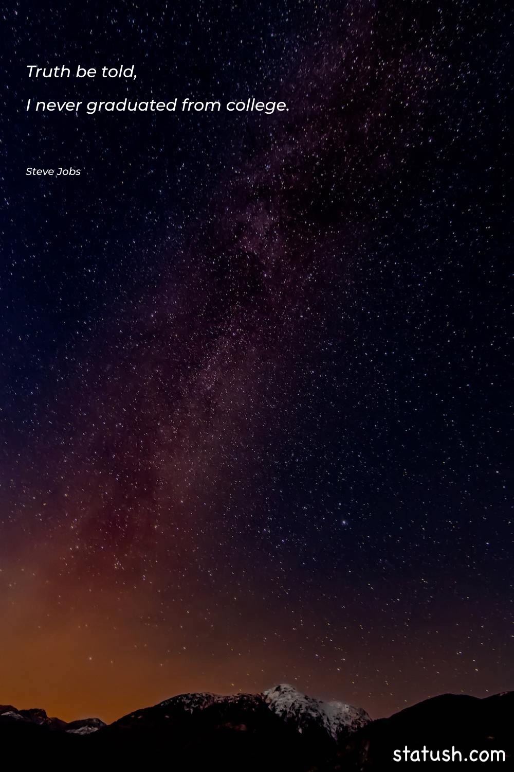 Truth be told, I never Motivational Quotes at statush.com