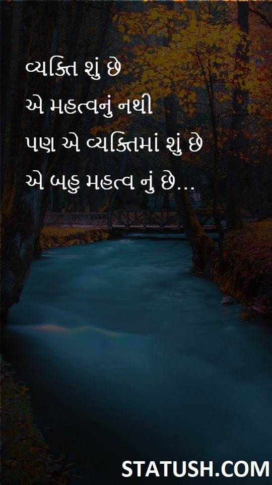 That person is very important. - Gujarati Quotes at statush.com