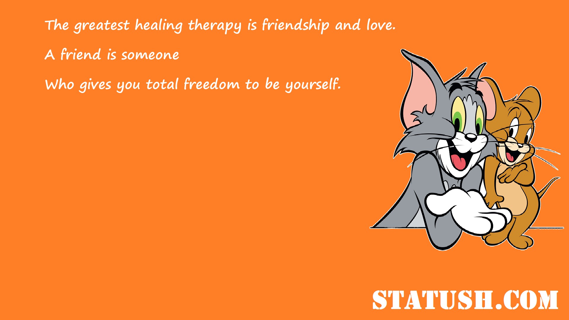 The greatest healing therapy is friendship and love. Friendship Quotes at statush.com