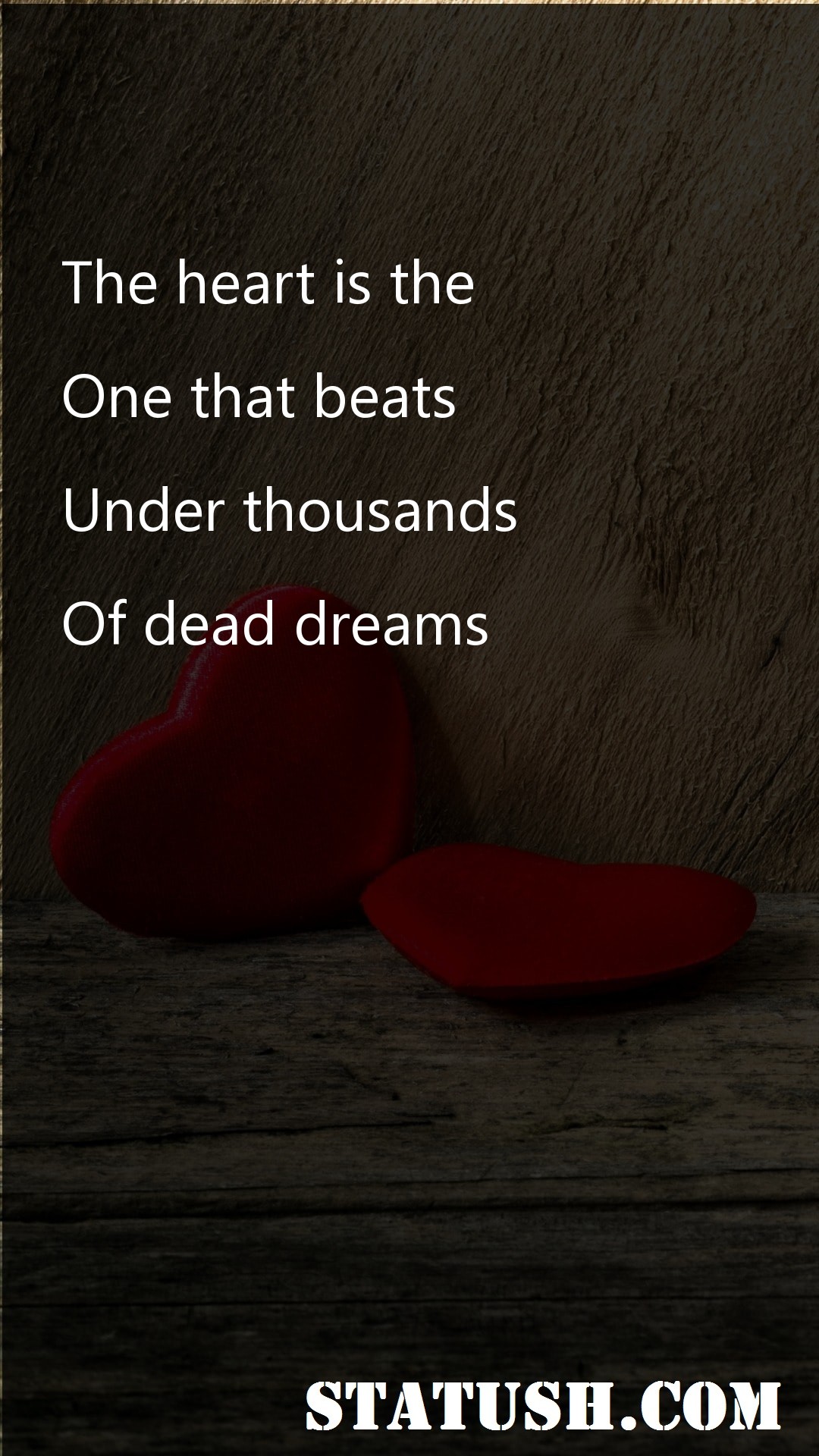 The heart is the one that beats - Love Quotes at statush.com