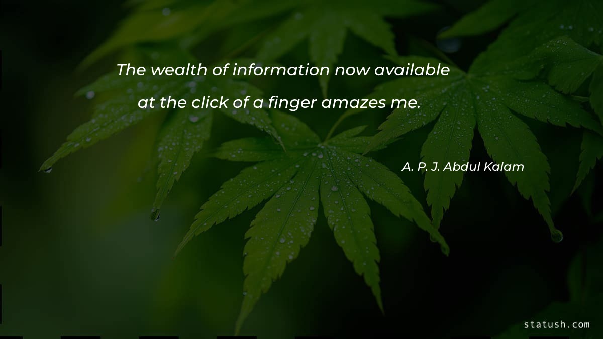 The wealth of information now available at the click - Power Quotes at statush.com