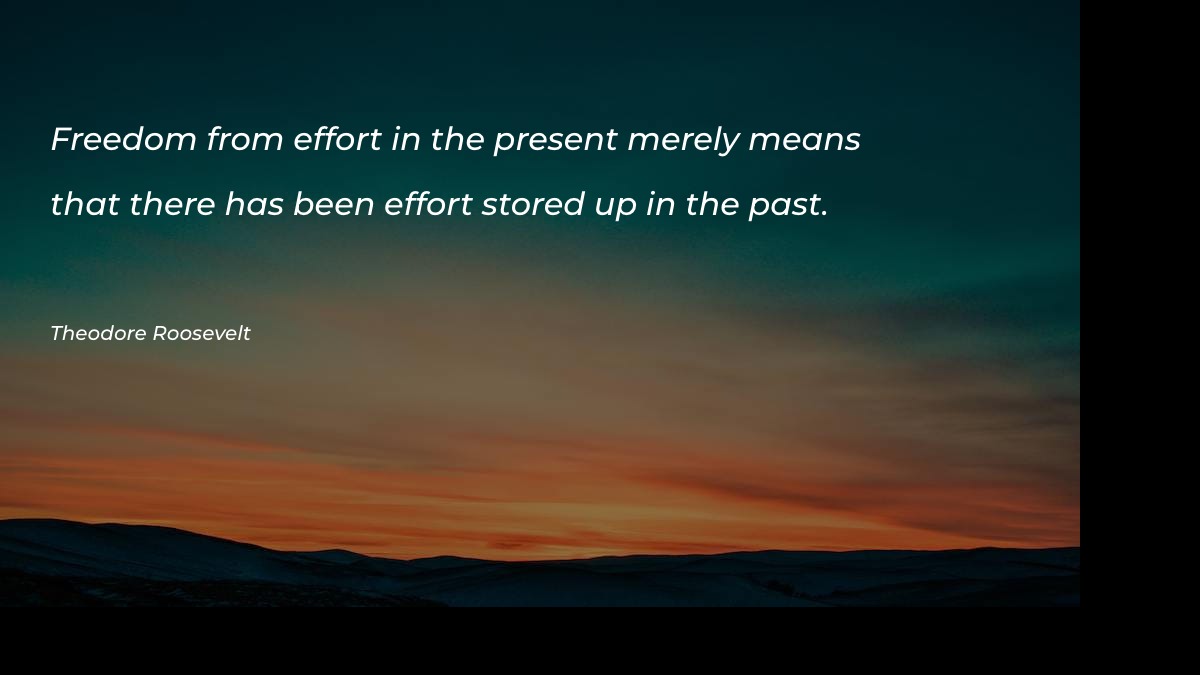 Freedom from effort in the present Motivational Quotes at statush.com