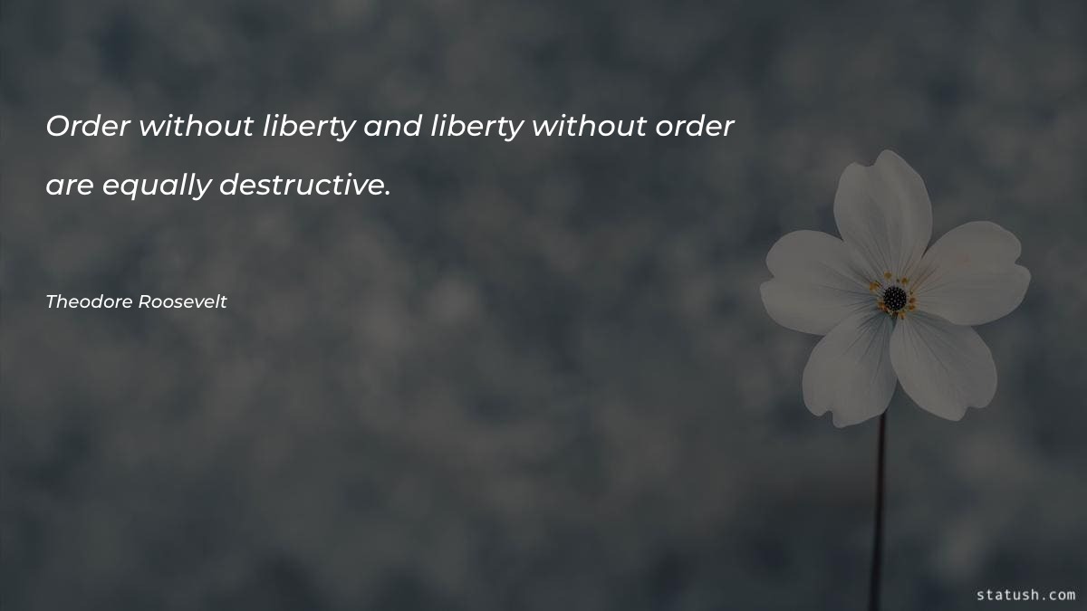 Order without liberty and liberty Motivational Quotes at statush.com