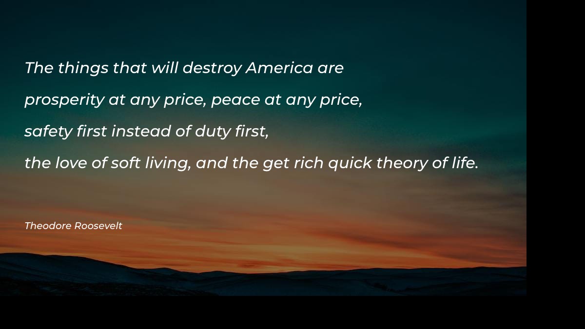 The things that will destroy America Motivational Quotes at statush.com